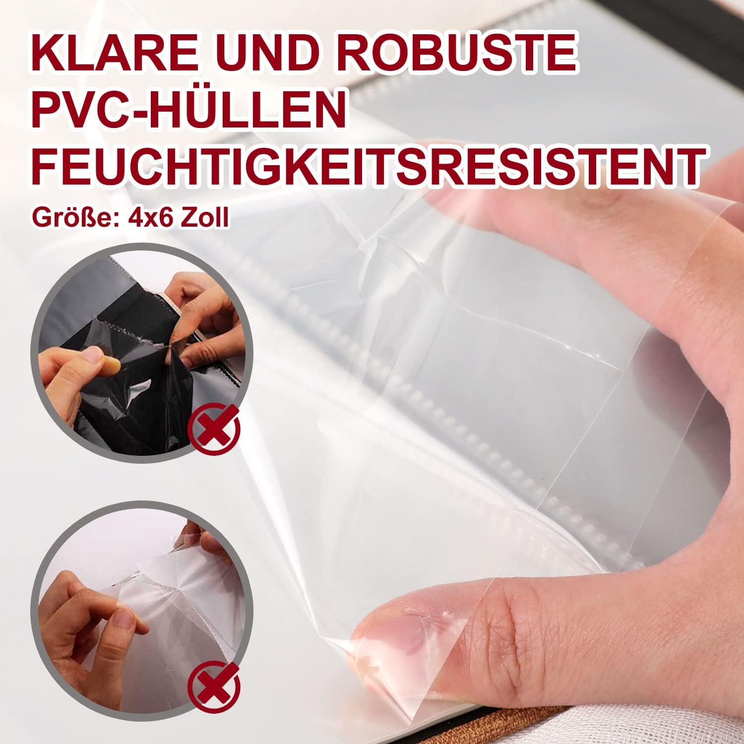 Lanpn Fotoalbum 10x15 100 Fotos 2 Packungen Leinen Einsteckalbum Violett