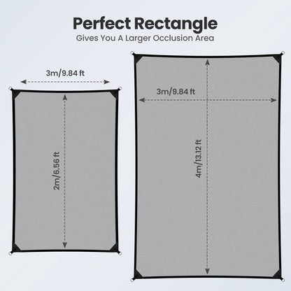 Sonnensegel Rechteckig 2x3m Sonnenschutz Terrasse Wasserdich