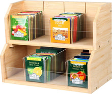 Teebox Bambus Aufbewahrung 140 Teebeutel Organizer Teekiste