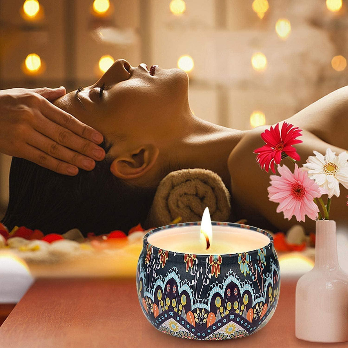 Duftkerzen Geschenkset 4 Stück Aromatherapie Stressabbau Yoga