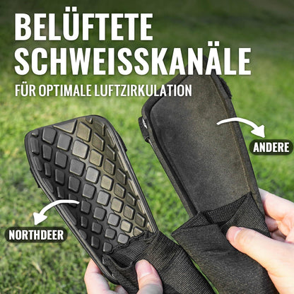 Fußball Schienbeinschoner Kinder mit Knöchelschutz Blau M