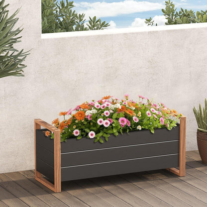 Hochbeet Metall Garten Pflanzkasten für Balkon Wetterschutz