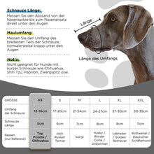 Hund Maulkorb Mesh Soft atmungsaktiv reflektierend XS
