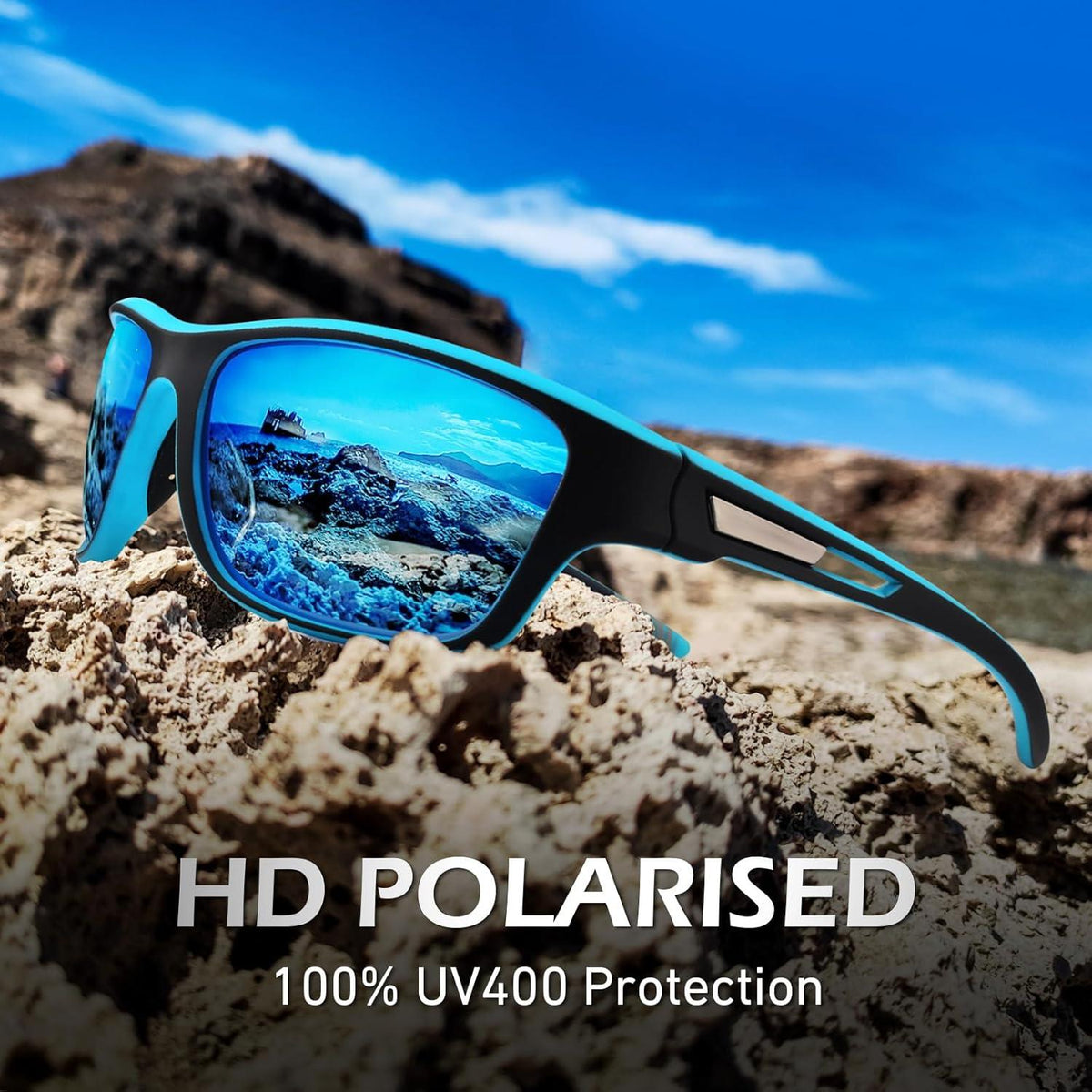 Polarisierte Sportsonnenbrille Herren Damen UV400 Schutz