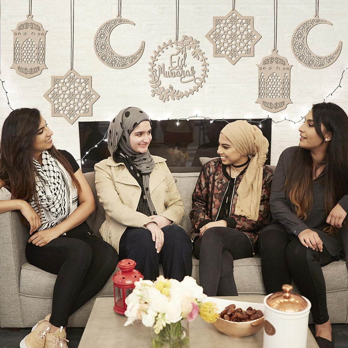 Ramadan Holzdekoration mit orientalischem Design und Aufhängemöglichkeit