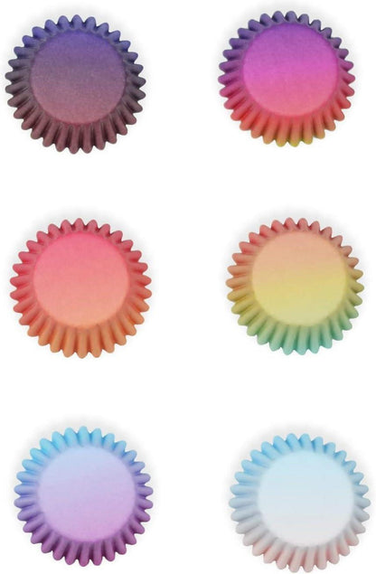 Mini-Muffinförmchen Cupcake-Hüllen 300 Stück Lebensmittelqualität Verlauf-Design