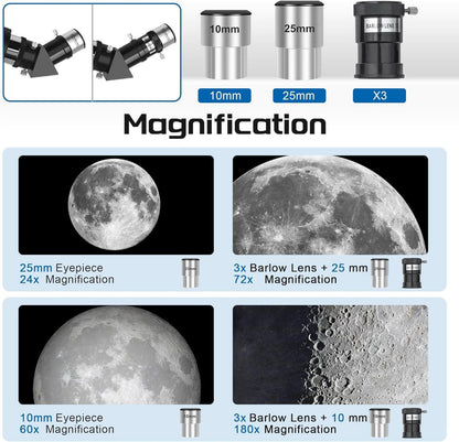 Teleskop Astronomie Profi Erwachsene Kinder Einsteiger Adapter