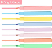 Ästhetische Pastell Textmarker Set - 8 Farben für Notizen