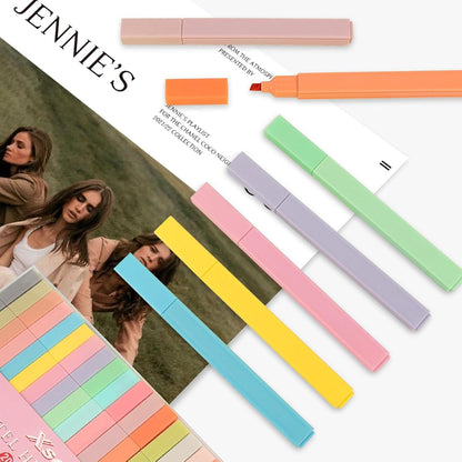 Pastell Textmarker Set für Notizen und Journaling -8er Candy