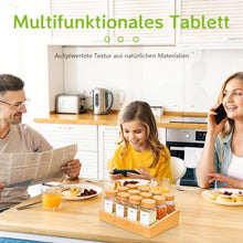 Umweltfreundliches Bambus Gewürzregal mit 12 Gläsern und