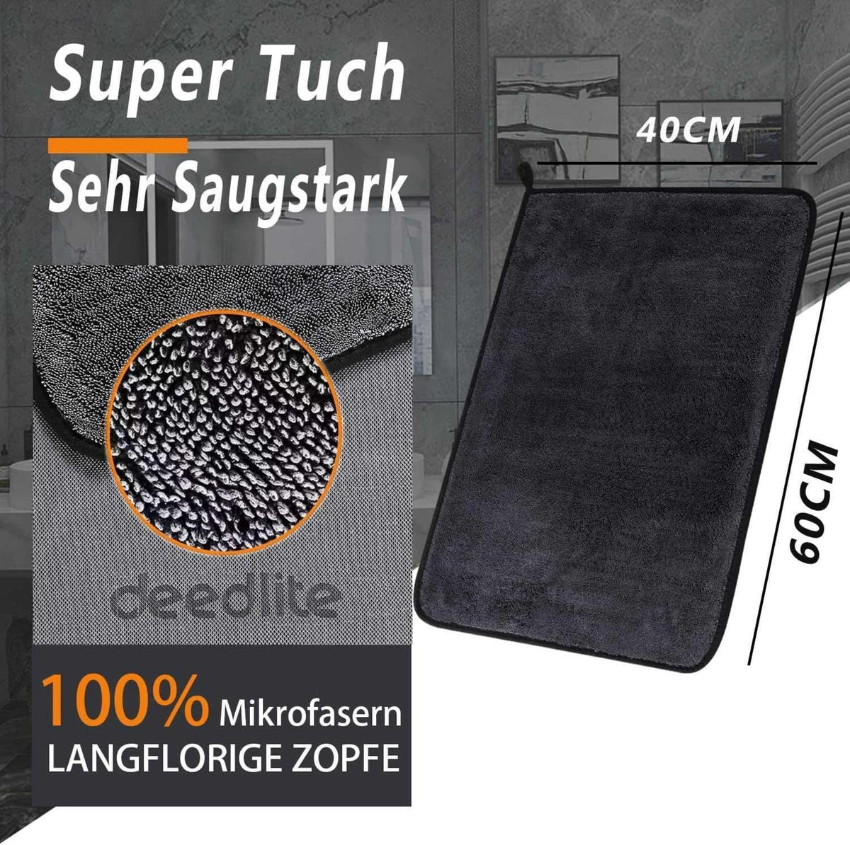XXL Mikrofasertuch Trockentuch Shiny Bath Fast Dry Auto Haushalt
