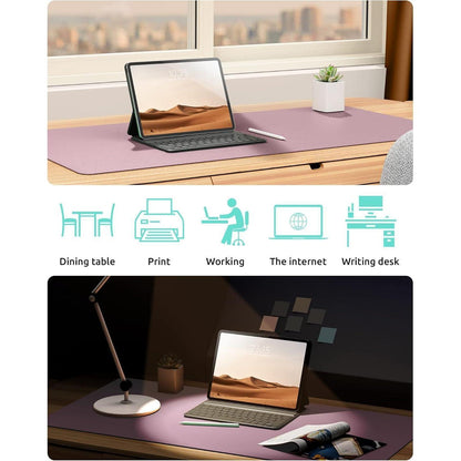Schreibtischunterlage XXL 90x43cm Mauve in Lederoptik