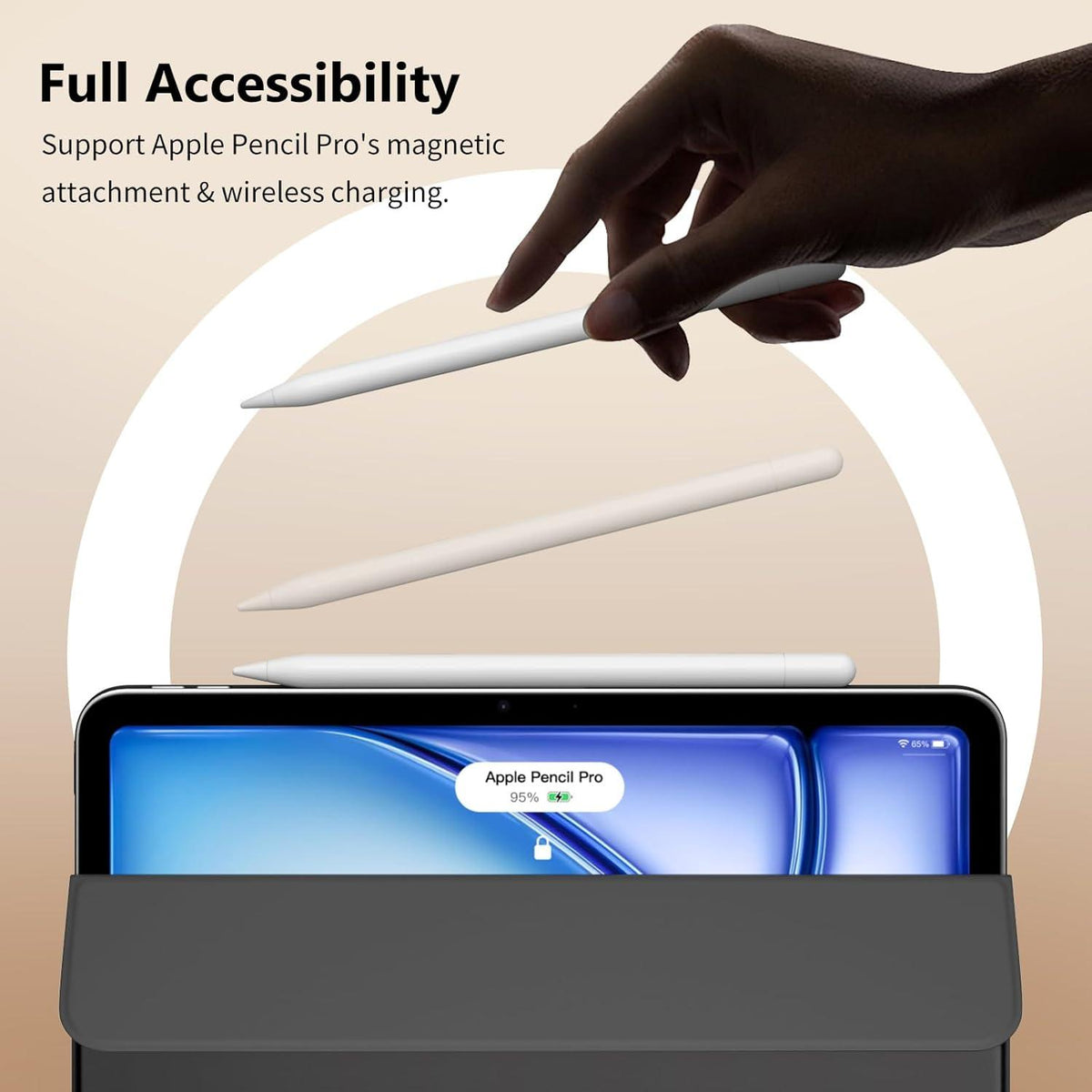Hülle für iPad Air 11 Zoll 2024/2022/2020, Stark Magnetisch Trifold