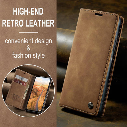 KZB Xiaomi Redmi Note 13 5G Hülle Braun Leder Flip Case Standfunktion