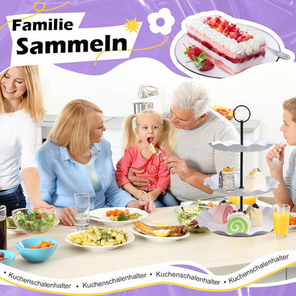 5er Pack Metallstangen Etagere Set Mittellochausstech Schwarz