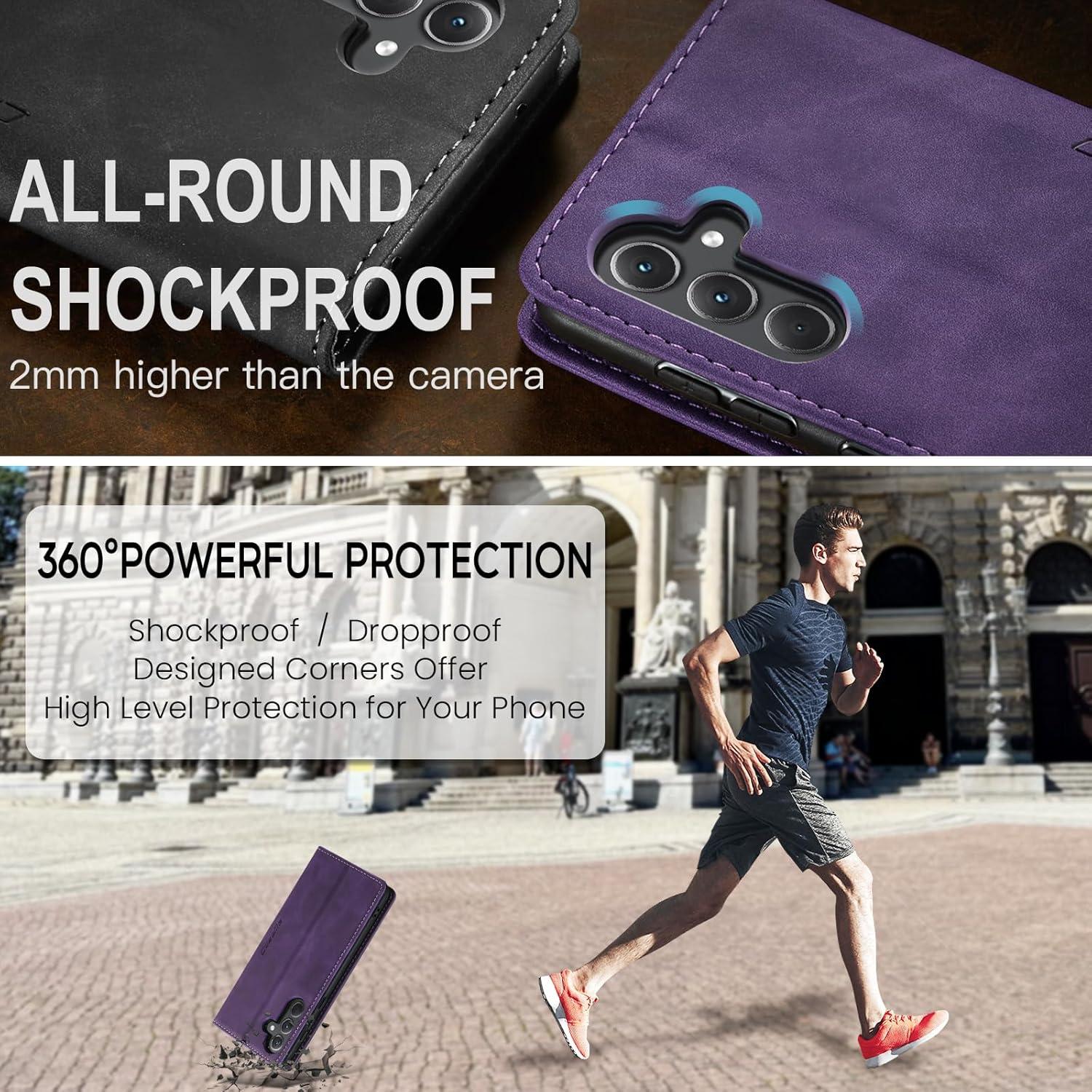 Samsung Galaxy A35 5G Handyhülle Premium Leder Klapphülle Magnet Standfunktion