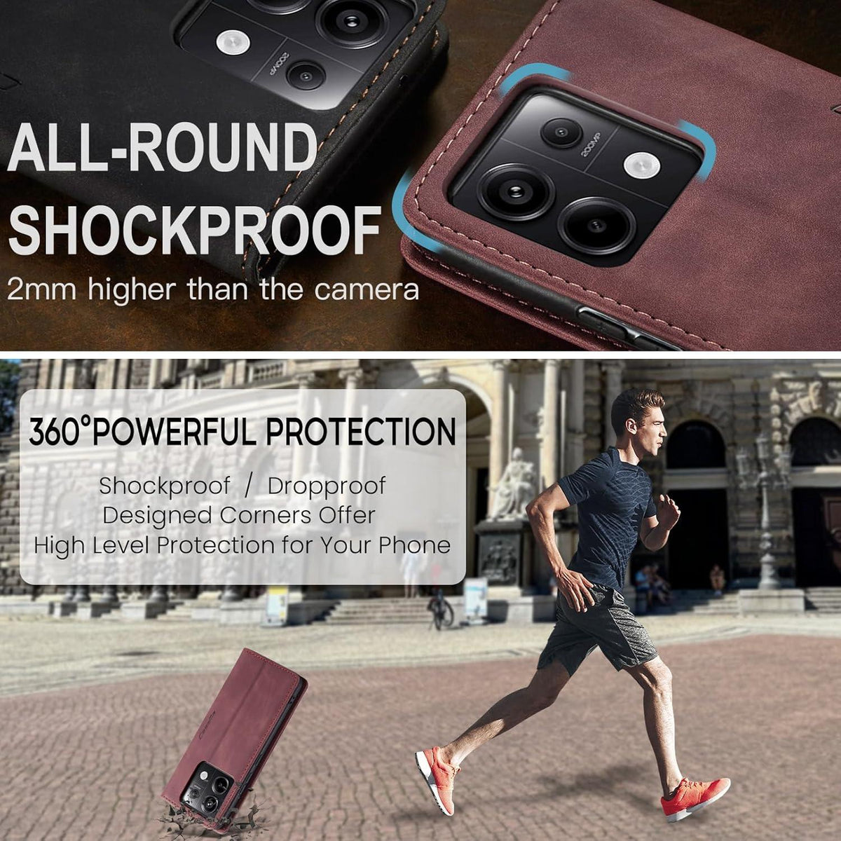 Handyhülle für Xiaomi Redmi Note 13 Pro 5G - Premium Leder Flip Case