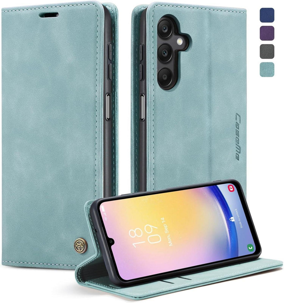 Samsung Galaxy A25 5G Handyhülle Leder Flip Case Standfunktion Magnet