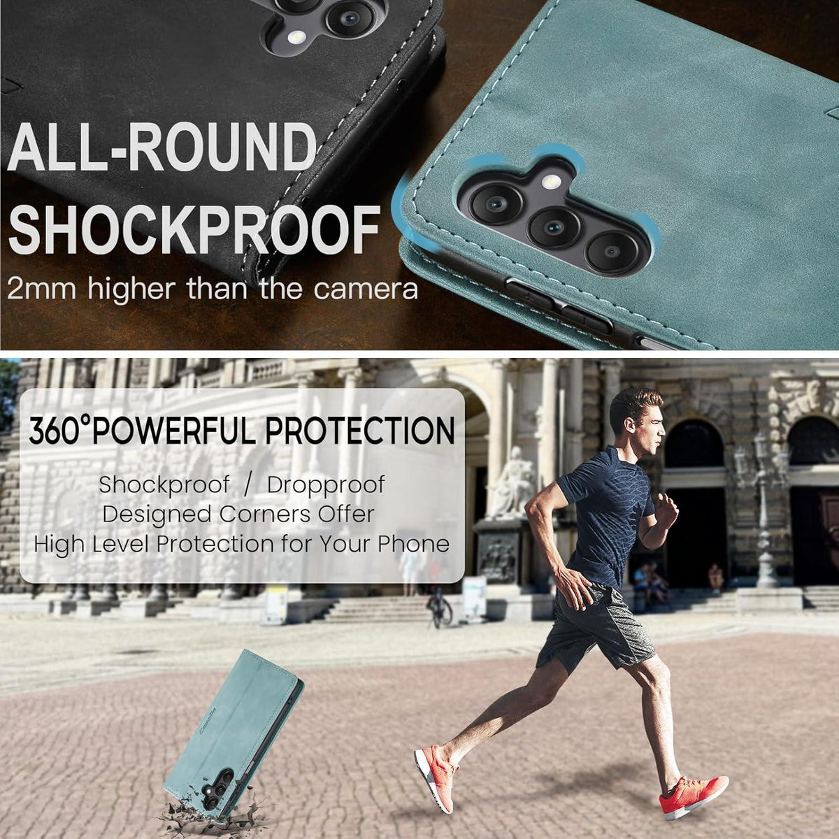 Handyhülle Samsung Galaxy A25 5G Premium Leder Flip Case Standfunktion