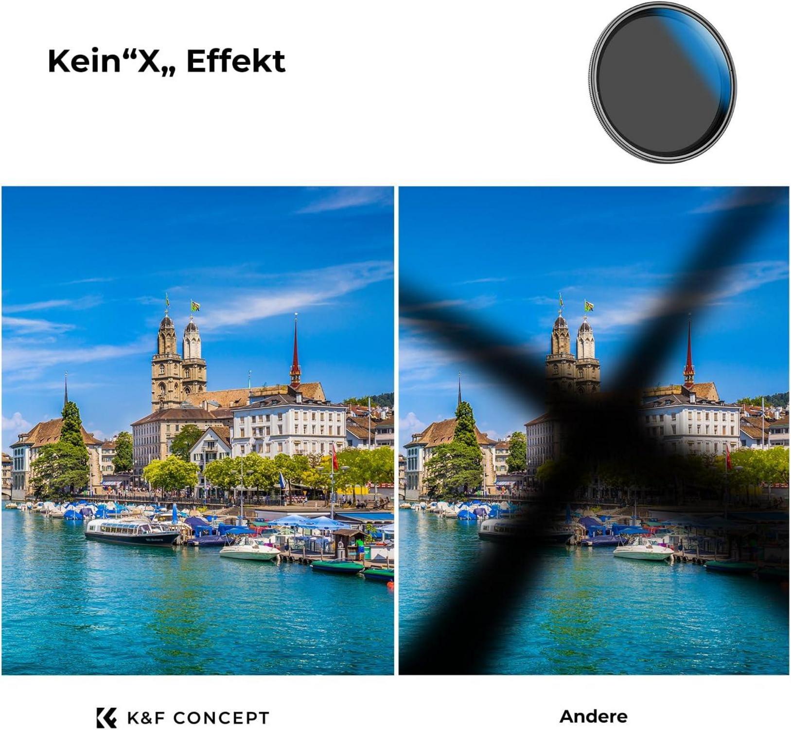 Variabler ND-Filter 62mm ND2-32 Nano-Beschichtung 18-lagig