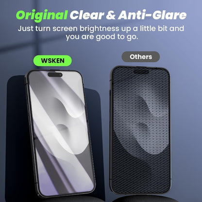 WSKEN iPhone 13 Pro Max 14 Plus Privacy Sichtschutz Panzerfolie 2er Set