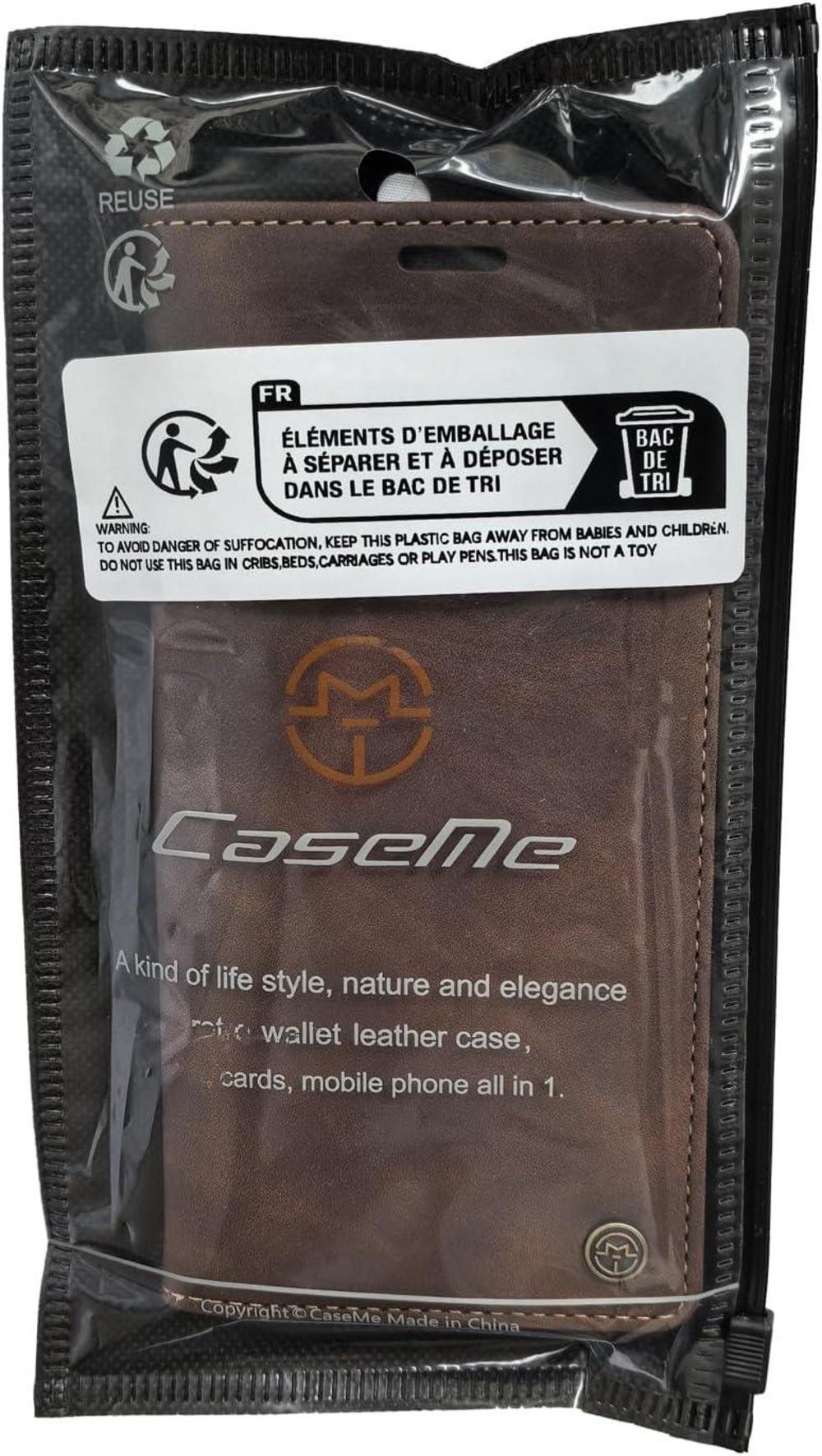 Xiaomi Redmi Note 13 5G Hülle Premium Leder Flip Case Kaffee