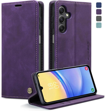Samsung Galaxy A15 Handyhülle 5G Leder Flip Case mit Standfunktion