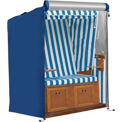 Winterfeste Strandkorb Hülle 420D Oxford Blau 135x105x175cm