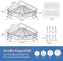 Duschablage Ohne Bohren 2er-Pack Organizer Ecke Edelstahl