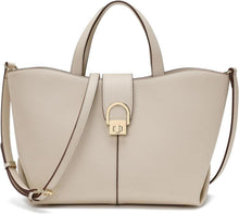 Damen Handtasche Leder Umhängetasche Crossbody Beige