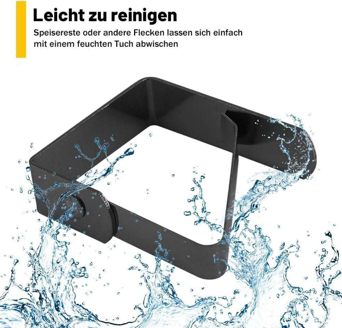 Tischdeckenklammern Edelstahl 8 Stück Schwarz 5x4cm Tischklammern stabil