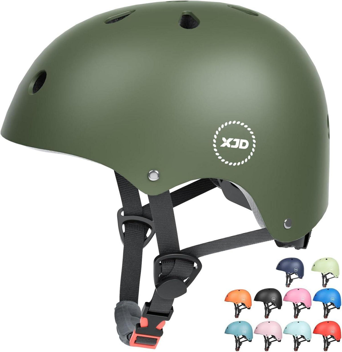XJD Kinder Jugend Fahrradhelm CE-Zertifizierung Multisport Olivgrün
