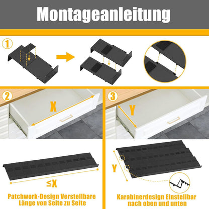 Gewürz Organizer Schublade 36 Stück Patchworkable Gewürzregal Küchen