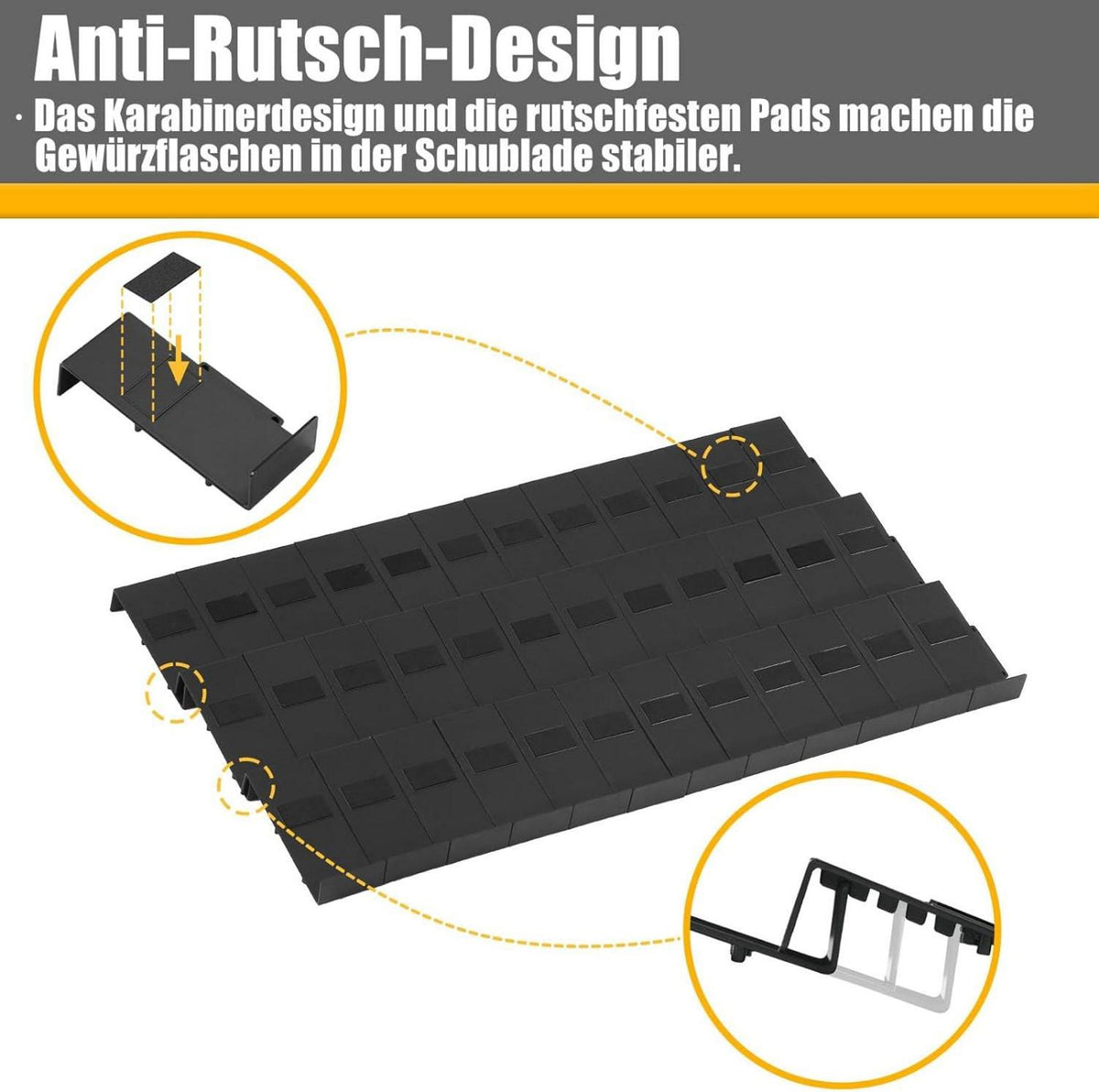 Gewürz Organizer Schublade Aufbewahrung für Küchenregal
