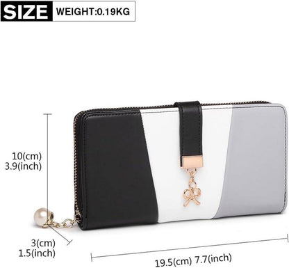 Miss Lulu Damen Handtasche PU Leder Mittelgroß Organizer Henkeltasche
