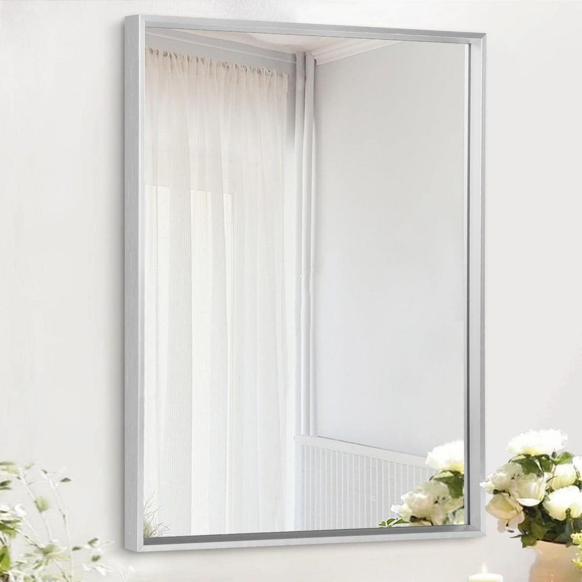 Rechteckiger Wandspiegel mit Metallrahmen 65x45 cm – Modern & Dekorativ
