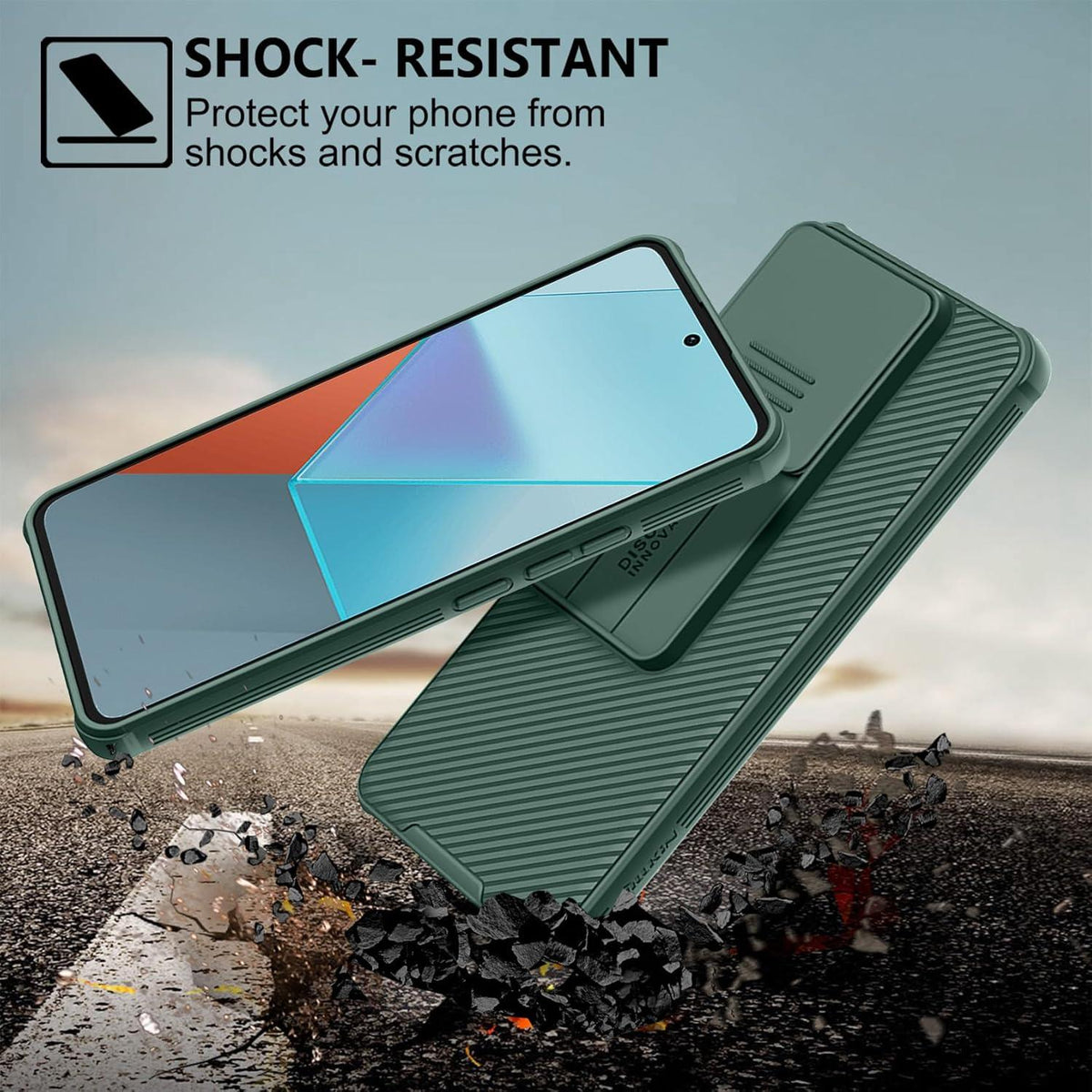 Xiaomi Redmi Note 13 Pro 5G Hülle Kameraschutz Grün 6,67 Zoll