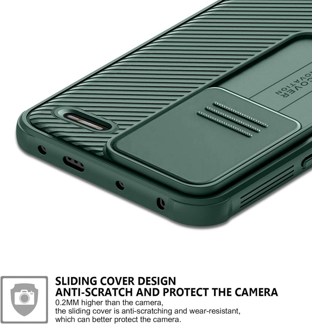 Xiaomi Redmi Note 13 Pro+ 5G Hülle Slide Camera Kameraschutz Grün