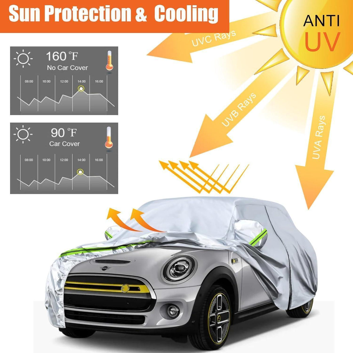 Wasserdichte Autoabdeckung für Mini Electric/Cooper SE 2020-2023