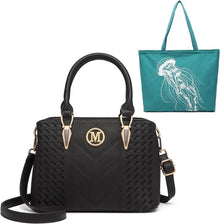 Moderne Miss Lulu PU-Leder Handtasche mit Logo