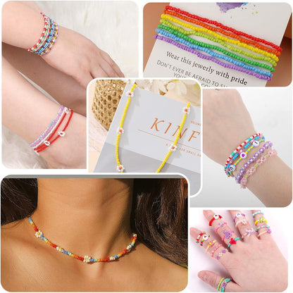 Armband Perlen Set 36600 Stück 2mm Buchstaben Smile Liebesperlen Evil Eye