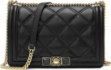 Damen Umhängetasche Crossbody weiches Leder mit Metallkette