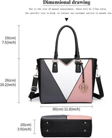 Miss Lulu Damen Handtasche Schultertasche Shopper V-Design