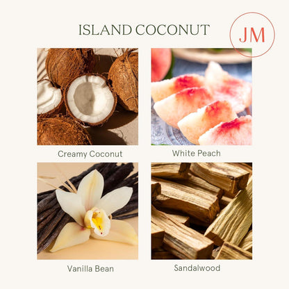 Island Coconut Duftkerze Natürliche Soja-Wachs-Kerze 170g