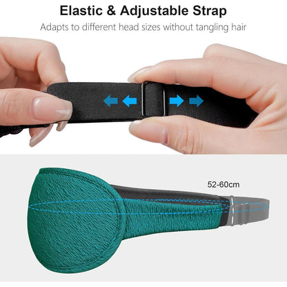 3D Schlafmaske für Seitenschläfer, Dunkles Cyan, 2 Paar Ohrstöpsel