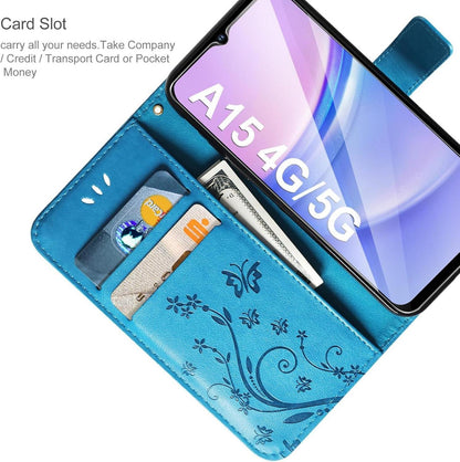 AROYI Samsung Galaxy A15 5G/4G Lederhülle Blau