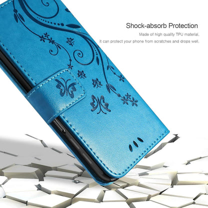 AROYI Samsung Galaxy A15 5G/4G Leder Flip Wallet Hülle Blau