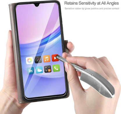 Samsung Galaxy A15 5G/4G Leder Wallet Hülle mit Schutzfolie Grau