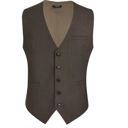 Herren Weste Baumwolle Weinlese Braun L