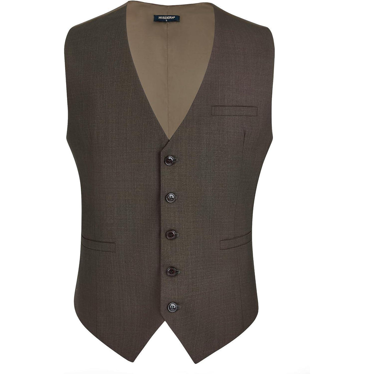Herren Weste Baumwolle Weinlese Braun XL